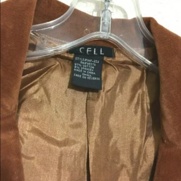 NWOT CELL Women's Corduroy Jacket w Floral Sequins Size M - Picture 5 of 5